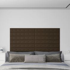 Greatstore Nástěnné panely 12 ks hnědé 90 x 15 cm umělá kůže 1,62 m²