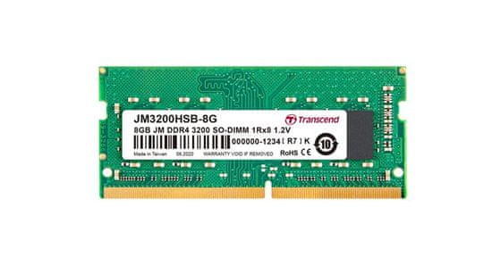 Transcend paměť 8GB (JetRam) SODIMM DDR4 3200 1Rx8 CL22