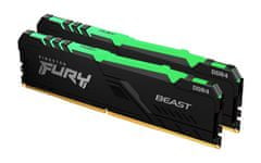 Kingston 32GB 3200MHz DDR4 CL16 DIMM (Kit of 2) 1Gx8 FURY Beast RGB