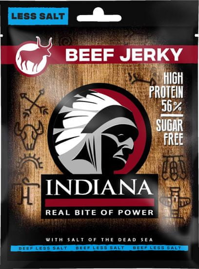 INDIANA JERKY hovězí Less Salt 25g