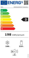 chladnička B5RCNA365HXB + záruka 10 let na kompresor