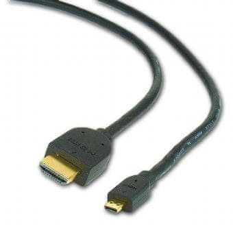 Gembird Kabel HDMI-HDMI micro 1,8m, 1.3, M/M stíněný, zlacené kontakty, černý