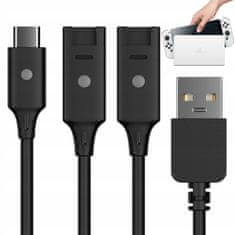 JYS Kabel USB-C nabíječka + 2x Joy-Con Nintendo Switch / JYS-NS190