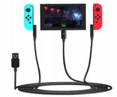 JYS Kabel USB-C nabíječka + 2x Joy-Con Nintendo Switch / JYS-NS190