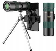 Apexel Monokulární, dalekohled ZOOM 8-24 x 30 mm + držák telefonu
