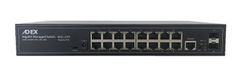 Switch Adex ADS216GRP-VPO-2FO-RM managovatelný, 16x GLAN, 15x PoE-in reverzní, 1x PoE-out, 2x SFP