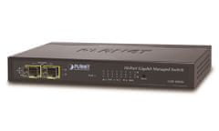 Planet GSD-1002M L2 switch, 8x1Gb, 2x1Gb SFP, 48-56VDC, fanless