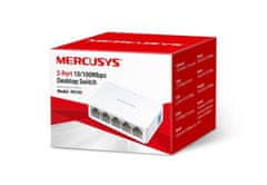 Mercusys MS105 5x10/100 mini desktop switch, plastic case