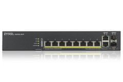 Zyxel GS1920-8HPv2 10 Port Smart Managed Switch 8x Gigabit Copper and 2x Gigabit dual pers., hybird mode, standalone or