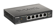 D-Link DGS-1100-05PDV2 5-Port Gigabit PoE Smart Managed Switch with 1 PD port