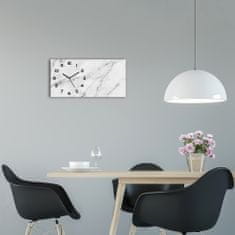 Wallmuralia Moderní skleněné hodiny na stěnu Mramor černé 60x30 cm