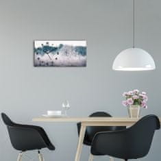 Wallmuralia Moderní skleněné hodiny na stěnu Stromy zima černé 60x30 cm