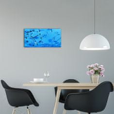 Wallmuralia Moderní skleněné hodiny na stěnu Kapky vody černé 60x30 cm