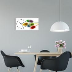 Wallmuralia Moderní skleněné hodiny na stěnu Oset černé 60x30 cm