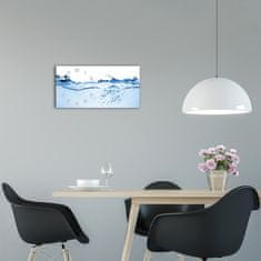 Wallmuralia Moderní skleněné hodiny na stěnu Voda bílé 60x30 cm