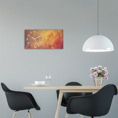 Wallmuralia Moderní skleněné hodiny na stěnu Květiny bílé 60x30 cm