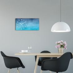 Wallmuralia Moderní skleněné hodiny na stěnu Dým bílé 60x30 cm