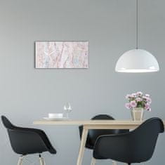 Wallmuralia Moderní skleněné hodiny na stěnu Mramor bílé 60x30 cm