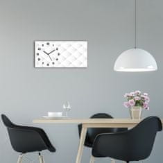 Wallmuralia Skleněné hodiny na stěnu tiché Čtverce pozadí černé 60x30 cm