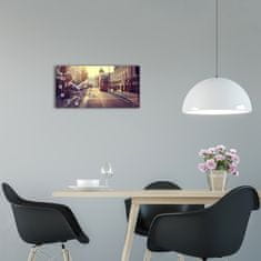 Wallmuralia Moderní skleněné hodiny na stěnu Londýn bílé 60x30 cm