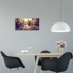 Wallmuralia Moderní skleněné hodiny na stěnu Londýn černé 60x30 cm