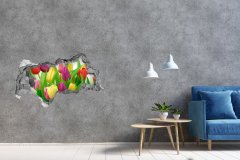 Wallmuralia Samolepící nálepka na zeď Barevné tulipány 115x88 cm