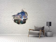 Wallmuralia Fototapeta díra na zeď 3D Dubaj noc 100x100 cm