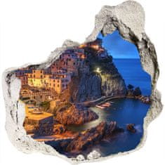 Wallmuralia Fototapeta díra na zeď 3D Manarola Itálie 100x100 cm