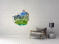 Wallmuralia Díra 3D foto tapeta nálepka Jezero v horách 75x75 cm