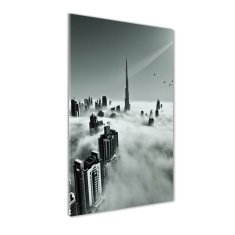 Wallmuralia Vertikální Foto obraz fotografie na skle Mrakodrapy 50x125 cm 2 úchytky