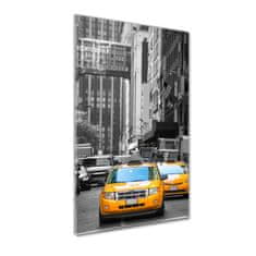 Wallmuralia Vertikální Fotoobraz na skle Taxi New York 60x120 cm 4 úchytky