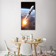 Wallmuralia Vertikální Fotoobraz na skle Vesmírná raketa 50x100 cm 4 úchytky