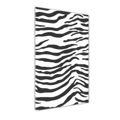 Wallmuralia Vertikální Foto obraz sklo tvrzené Zebra pozadí 70x100 cm 4 úchytky