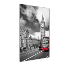 Wallmuralia Vertikální Foto obraz fotografie na skle Big Ben Londýn 60x120 cm 4 úchytky