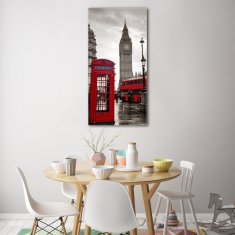 Wallmuralia Vertikální Foto obraz fotografie na skle Big Ben Londýn 50x100 cm 2 úchytky