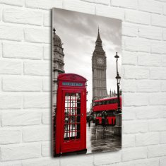 Wallmuralia Vertikální Foto obraz fotografie na skle Big Ben Londýn 50x100 cm 2 úchytky