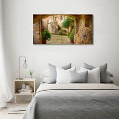 Wallmuralia Foto obraz sklo tvrzené Okouzlující ulička 100x50 cm 4 úchytky