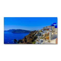 Wallmuralia Foto obraz skleněný horizontální Santorini Řecko 100x50 cm 4 úchytky