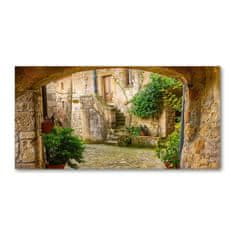 Wallmuralia Moderní skleněný obraz z fotografie Italské uličky 140x70 cm 4 úchytky