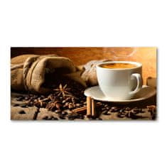 Wallmuralia Foto obraz skleněný horizontální Káva a koření 100x70 cm 2 úchytky