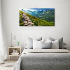 Wallmuralia Foto obraz skleněný horizontální Stezka v Tatrách 100x50 cm 2 úchytky