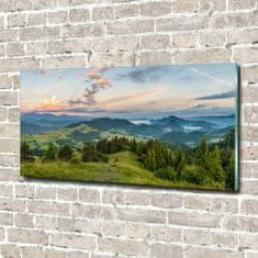 Wallmuralia Foto obraz skleněný horizontální Panorama Pienin 100x50 cm 2 úchytky