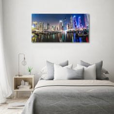 Wallmuralia Foto obraz skleněný horizontální Noční Dubai 120x60 cm 4 úchytky