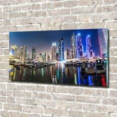 Wallmuralia Foto obraz skleněný horizontální Noční Dubai 120x60 cm 4 úchytky