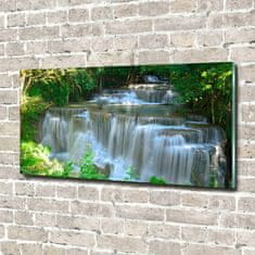 Wallmuralia Fotoobraz na skle Vodopád 140x70 cm 2 úchytky