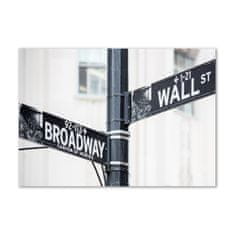 Wallmuralia Foto obraz fotografie na skle Wall Street značka 100x70 cm 4 úchytky
