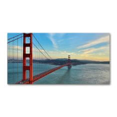 Wallmuralia Foto-obraz fotografie na skle Most San Francisco 100x50 cm 2 úchytky