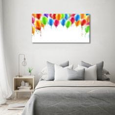 Wallmuralia Foto obraz sklo tvrzené Barevné balony 100x50 cm 2 úchytky