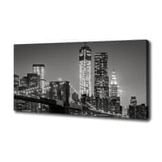 Wallmuralia Foto-obraz canvas do obýváku Manhattan noc 100x50 cm