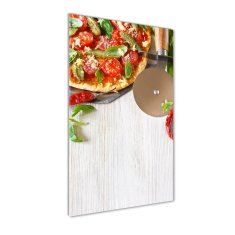 Wallmuralia Vertikální Fotoobraz skleněný na stěnu do obýváku Pizza 70x140 cm 2 úchytky